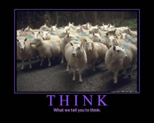Think. Don't be Sheep.